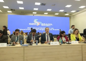 Relatório apresentado na Reunião de Ministros do G20 destaca valorização do profissional de educação, uso de conteúdo digital para fins pedagógicos e ampliação das relações entre escola e comunidade - Todos os direitos: © MEC GOV.br