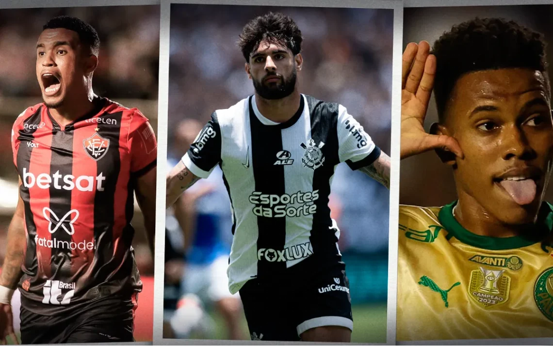 Yuri Alberto, Estêvão e Alerrandro disputam artilharia do Brasileirão; qual foi o último goleador do seu time? - Foto: @ ESPN - Todos os direitos: @ ESPN